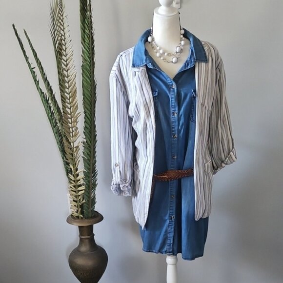 Judy Blue Button Down Denim Dress - Picture 2 of 15